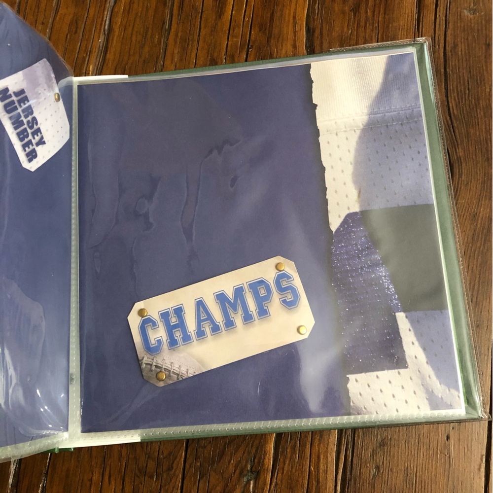 Football Themed Scrapbook 8” x 8” and Sticker Bundle - Picture 7 of 17